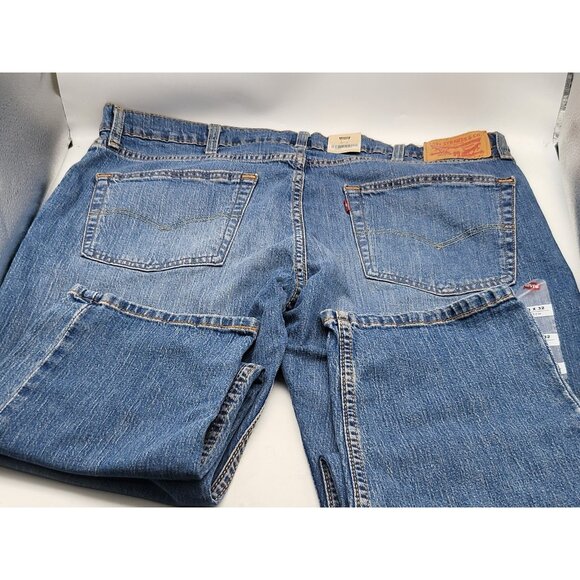 Levis 502 Jeans Mens 38x32 Blue‎ Stretch Denim Tapered Fit Waterless New Tags - Picture 5 of 10
